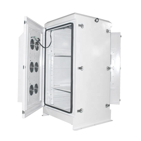 Open rooftop electrical distribution box placed