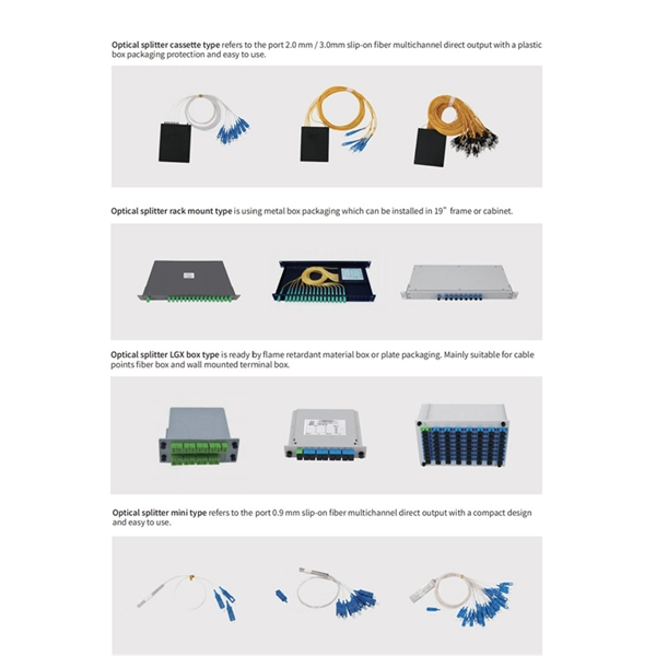 16-core optical fiber splitter
